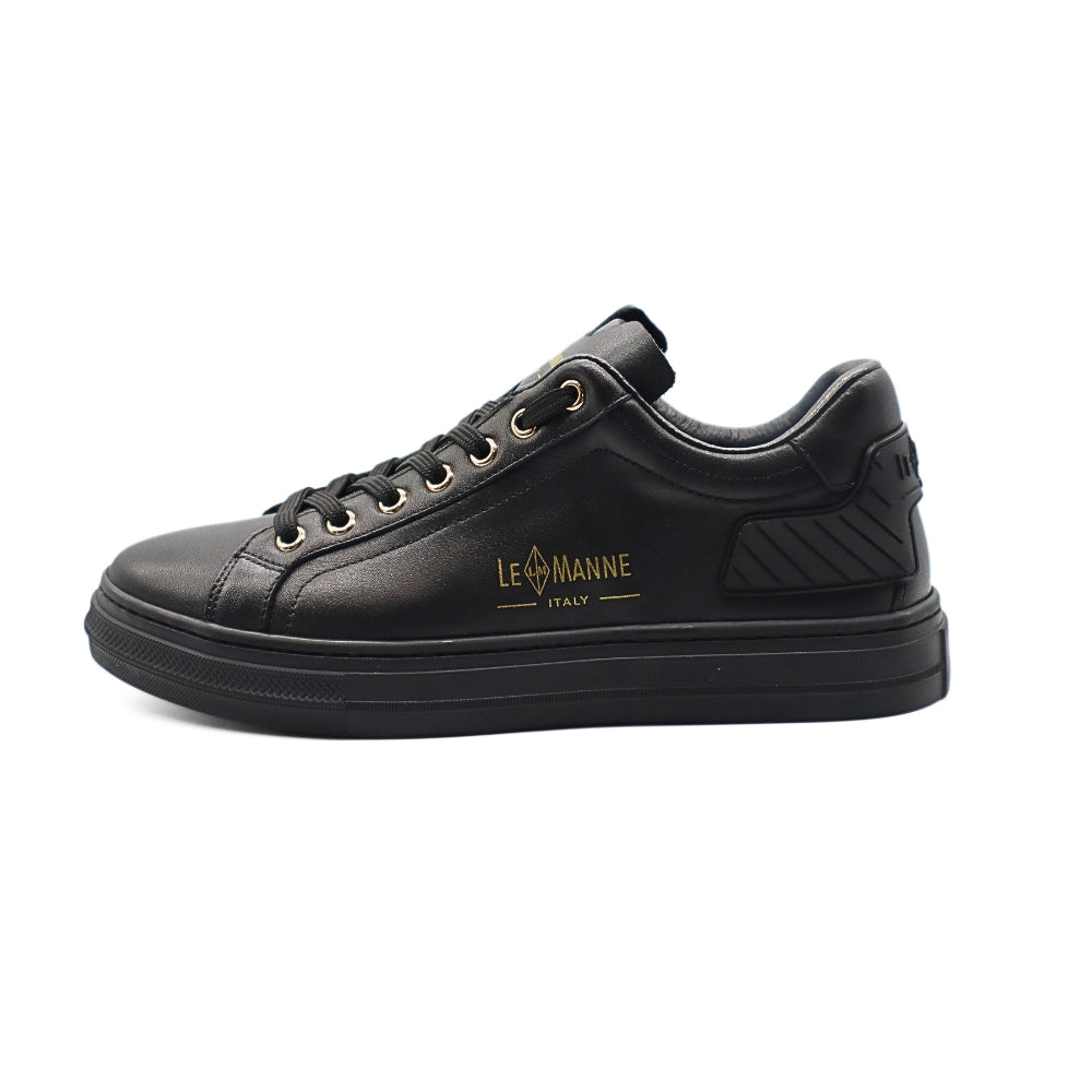 Le Manne Bhl-10 Mens Leather Shoe Black