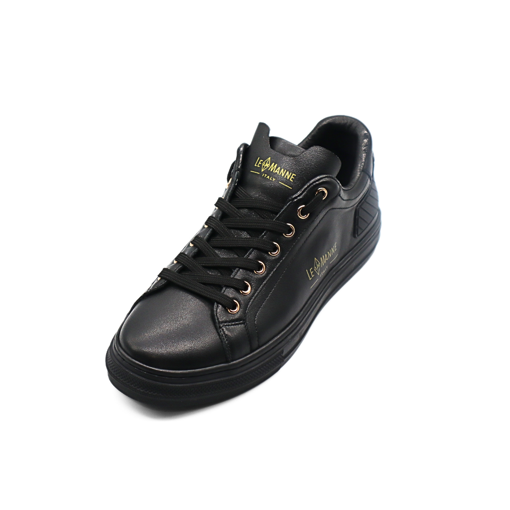 Le Manne Bhl-10 Mens Leather Shoe Black