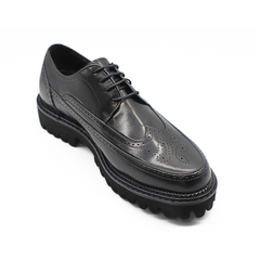 Le Manne Bhl-8 Mens Leather Shoe Black