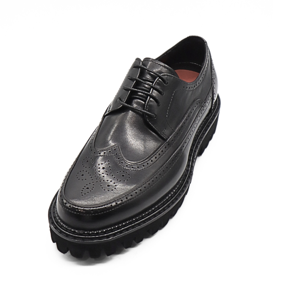 Le Manne Bhl-8 Mens Leather Shoe Black