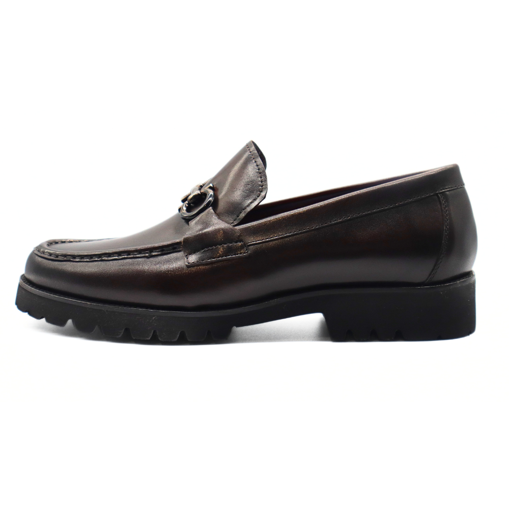 Le Manne Bhl-6 Mens Leather Shoe Coffee