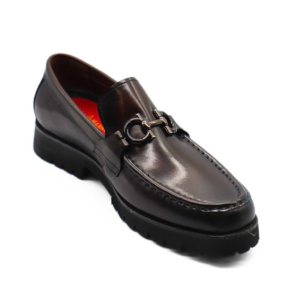 Le Manne Bhl-6 Mens Leather Shoe Coffee