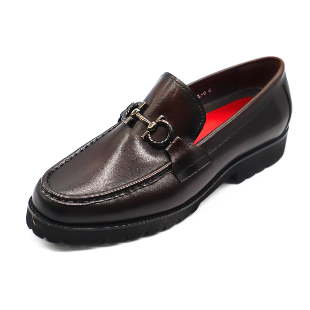 Le Manne Bhl-6 Mens Leather Shoe Coffee