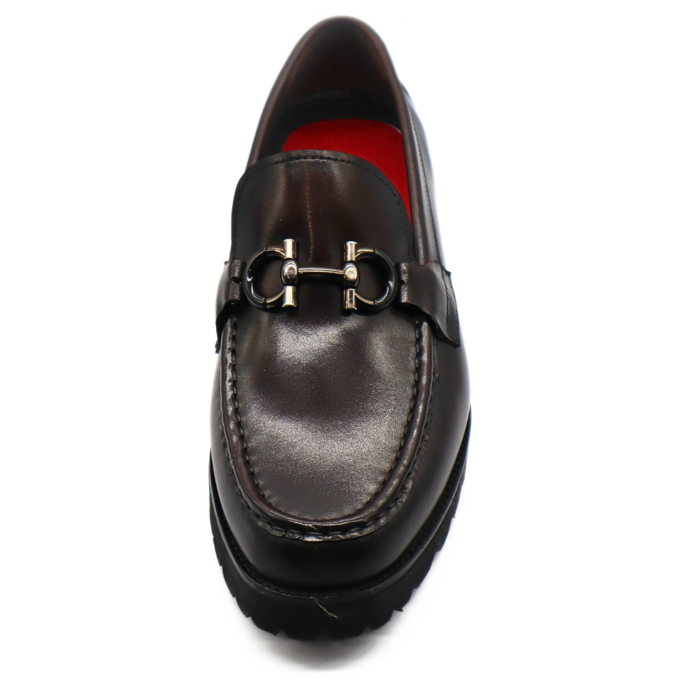 Le Manne Bhl-6 Mens Leather Shoe Coffee