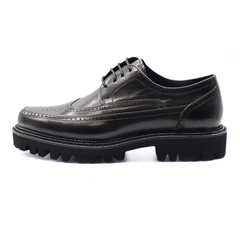 Le Manne Bhl-8 Mens Leather Shoe Black