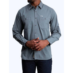 Jeep Mens Willys Long Sleeve Work Shirt In Blue