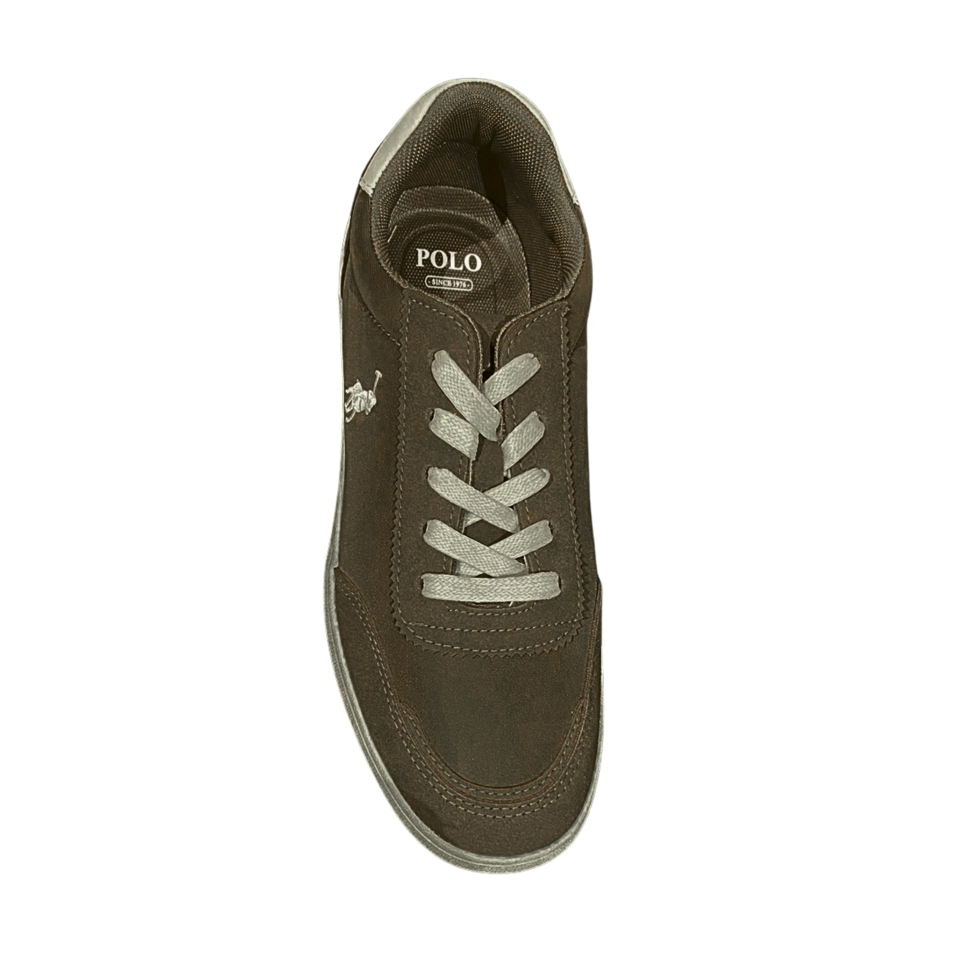 Polo Mens Basic Embroided Sneakers In Brown
