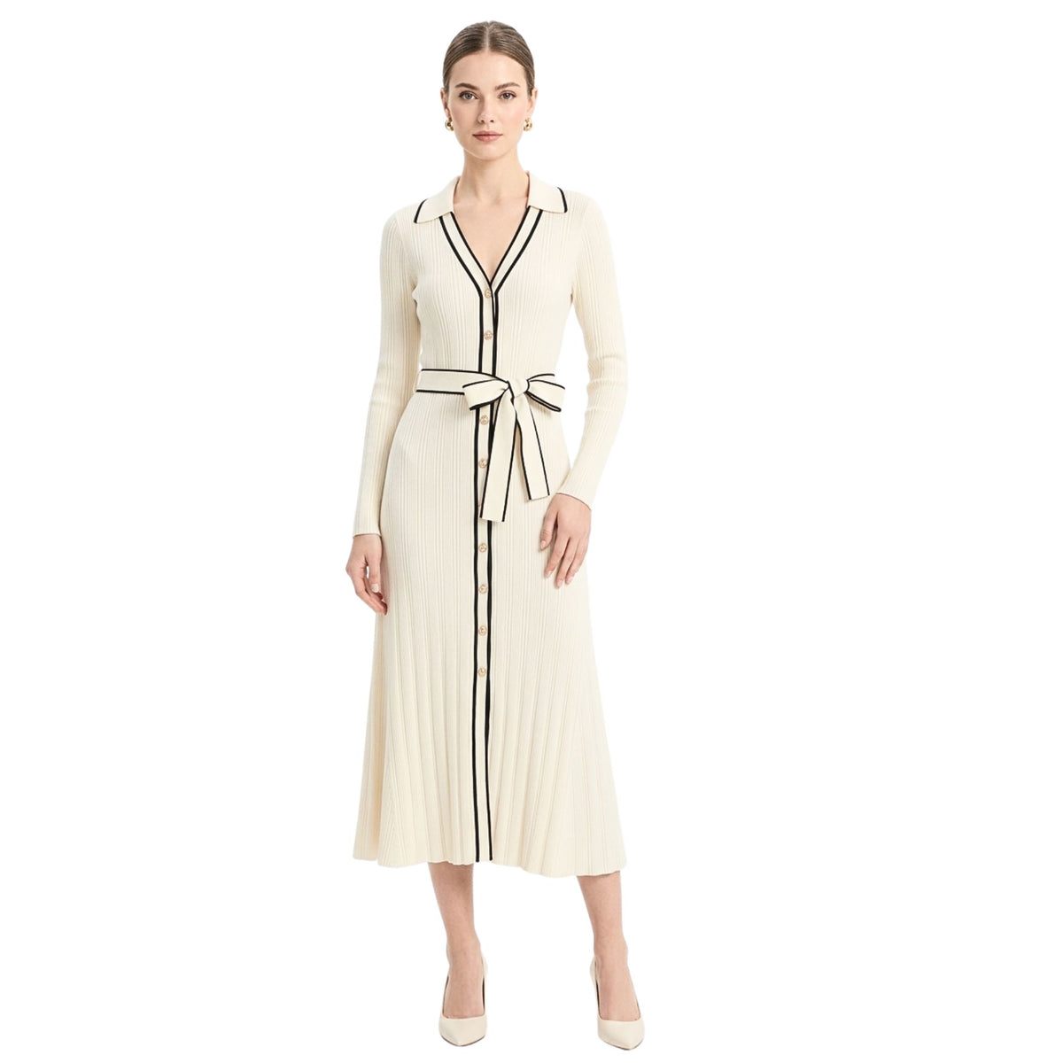 Pringle Womens Felicity Knit Dress In Cream