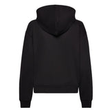 Calvin Klein Womens Monologo French Terry Hoodie In Black