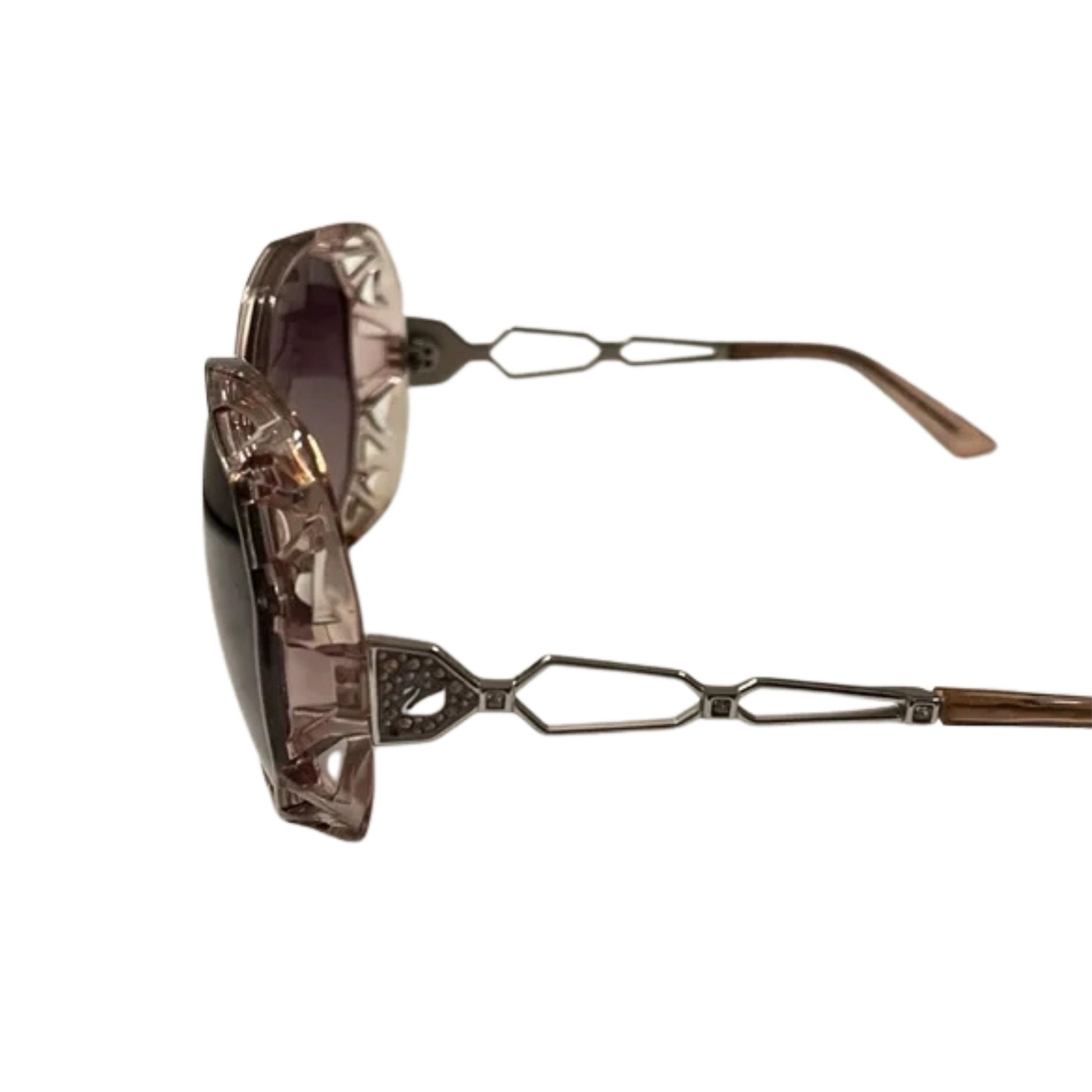 Swarovski Brown Plastic Frame Sunglasses For Women In Brown