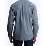 Jeep Mens Willys Long Sleeve Work Shirt In Blue