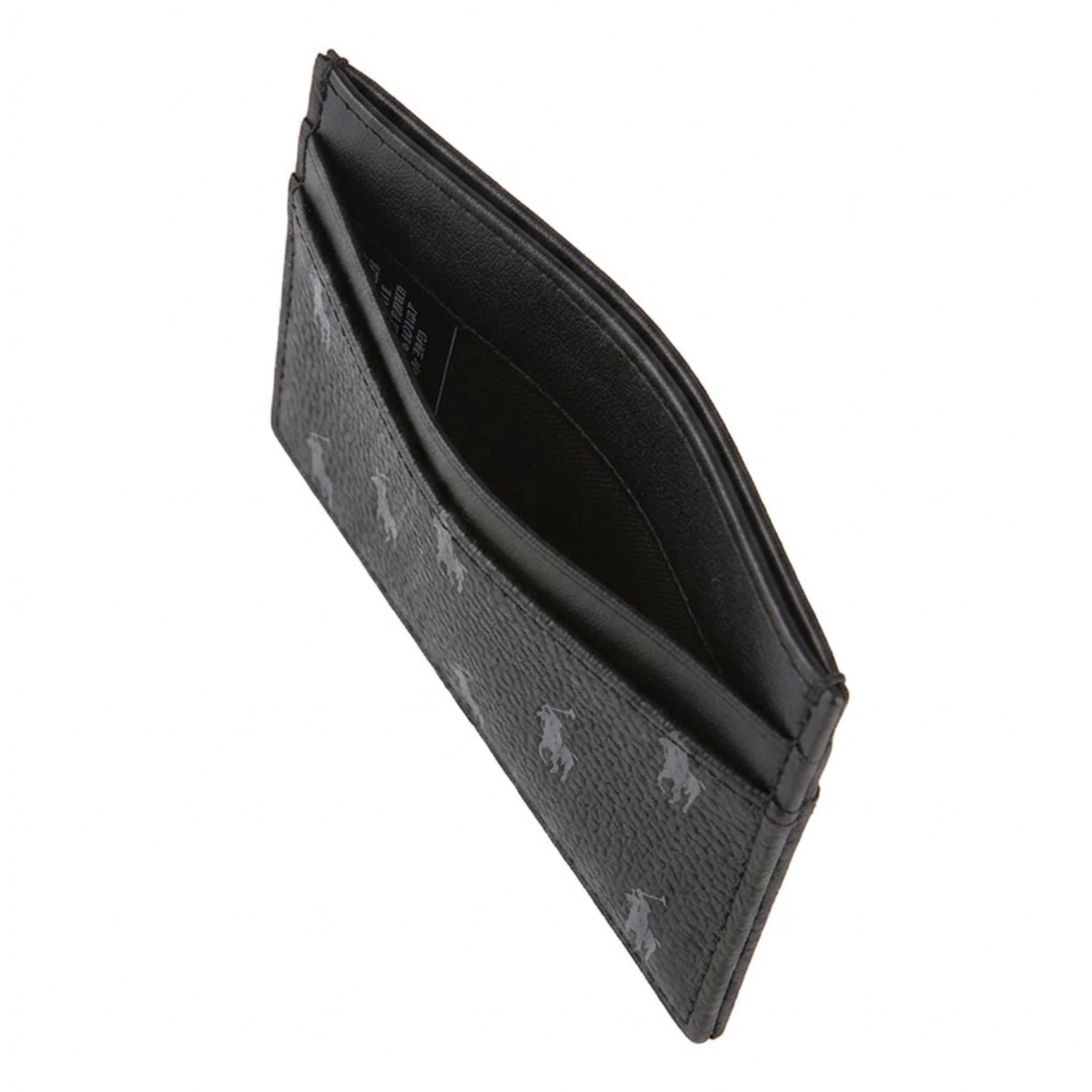 Polo Iconic Small Card Holder In Black