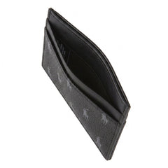 Polo Iconic Small Card Holder In Black
