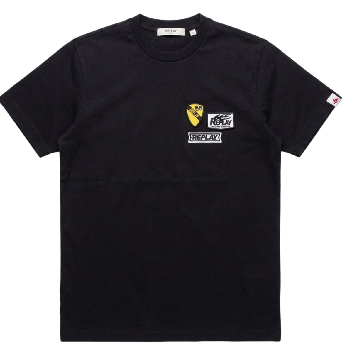 Replay Mens Patch T-Shirt In Black
