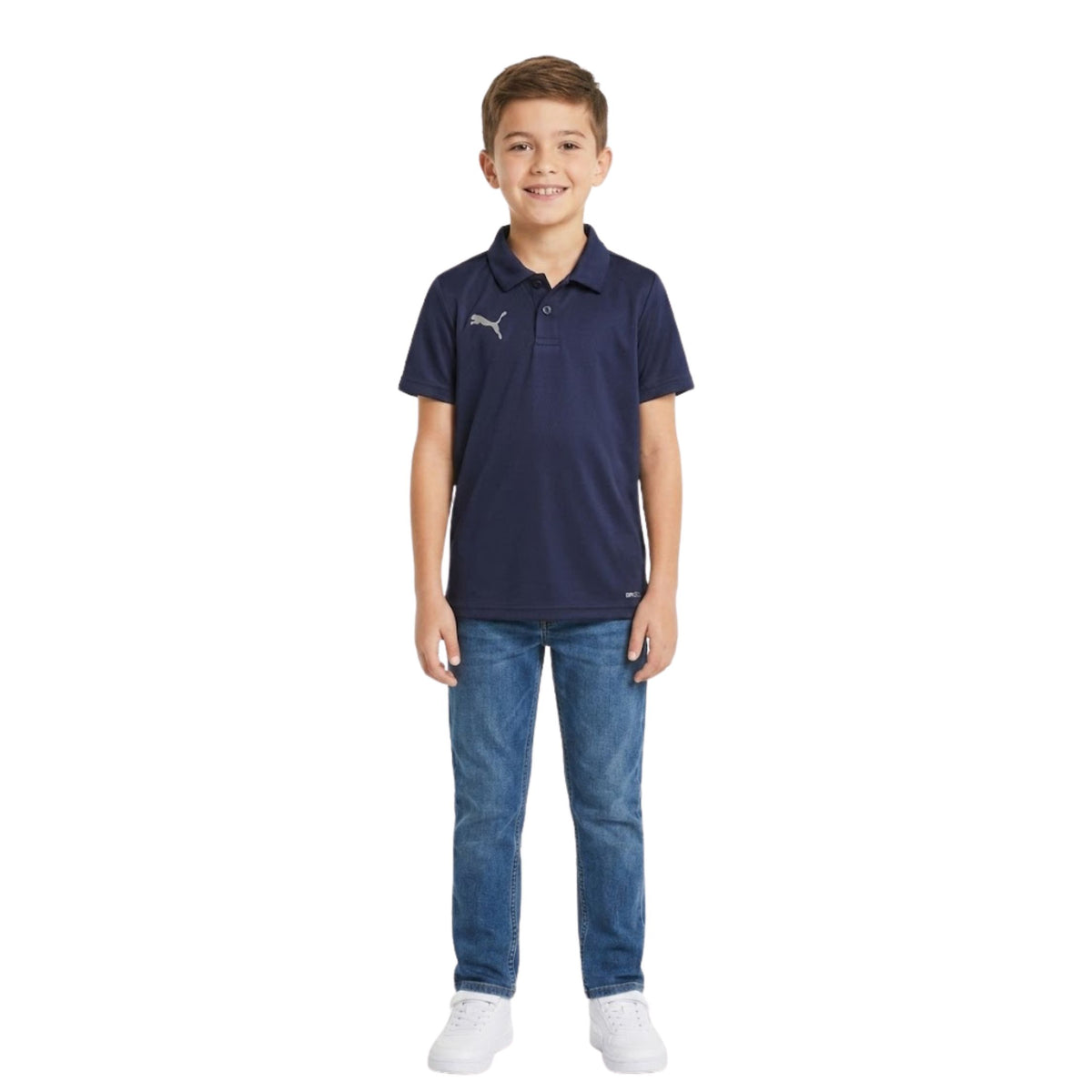 Puma Boys Forever Faster Polo In Navy