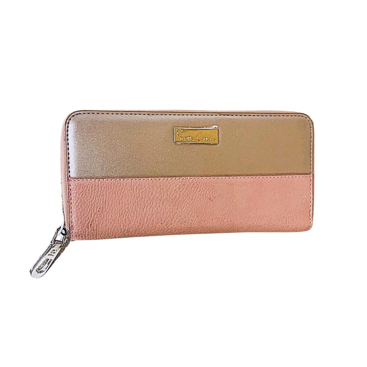 Pierre Cardin Ana 2 Toner Zip Around Purse In Mink