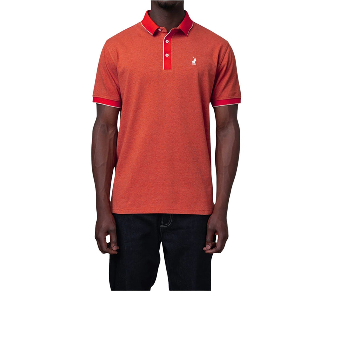Tipped Polo Golfers For Men In Red