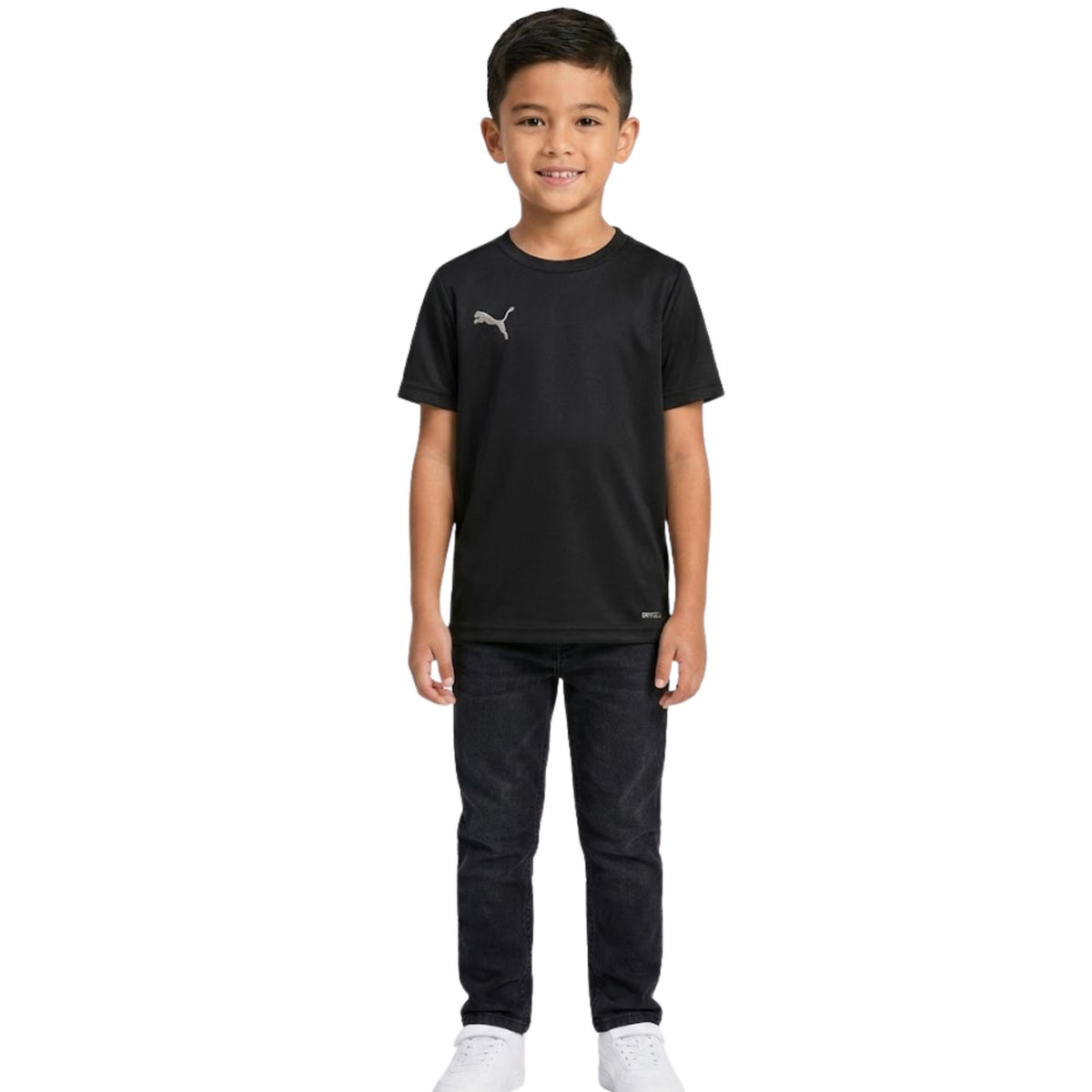 Puma Boys Forever Faster Crew Neck T-Shirt Black