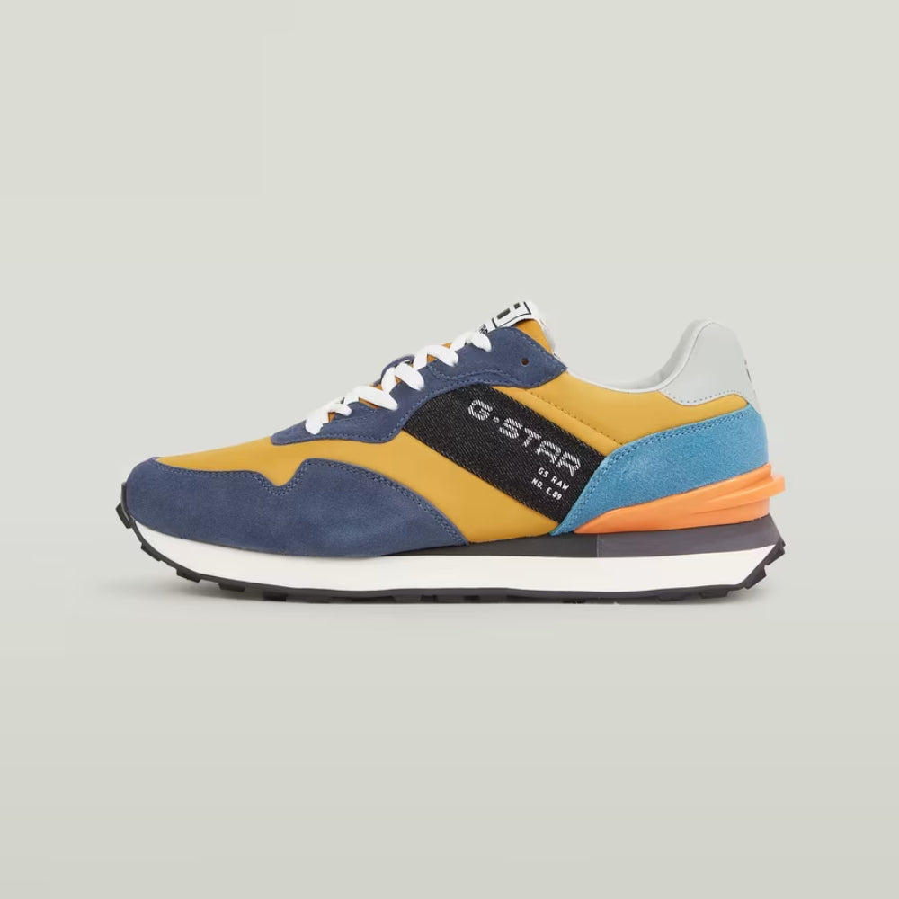 G-Star Raw Mens Abner Black Shoes Ochre/Blue
