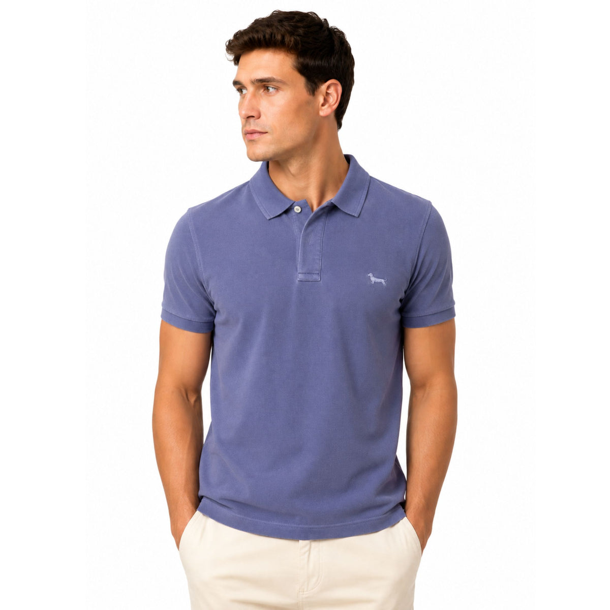 Harmont & Blaine Mens Polo In Blue