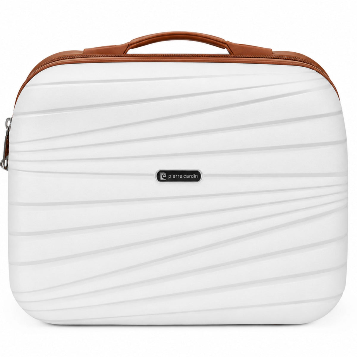 Pierre Cardin Mont Pellier Beauty Case In White And Tan