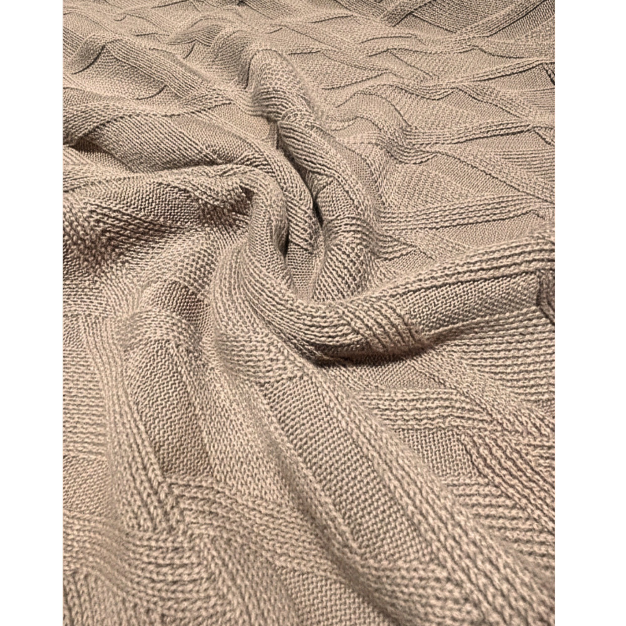 Polo Mens Textured Argyle Knitwear In Brown