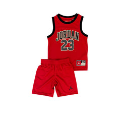 Jordan Boys 2 Piece Set Jersey In Black & Red
