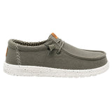 Hey Dude Womens Wendy Chambray Grid Shoes In Dark Olive