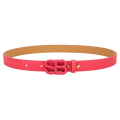 Sissyboy Womens Colour Belt With SB Buckle In Pink