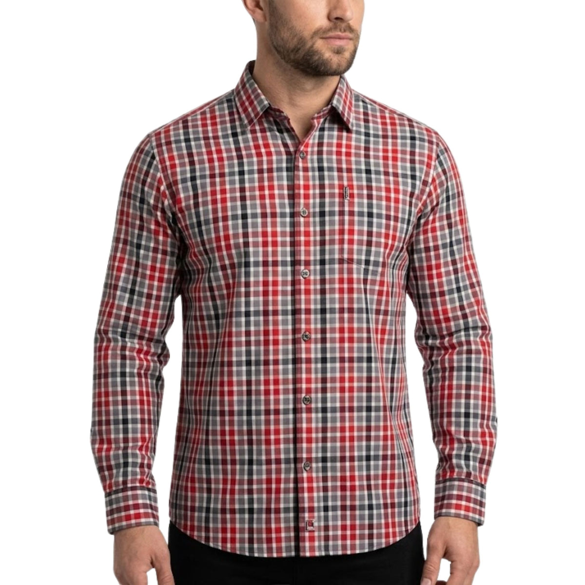 Sniper Mens Shirt In Red And Black