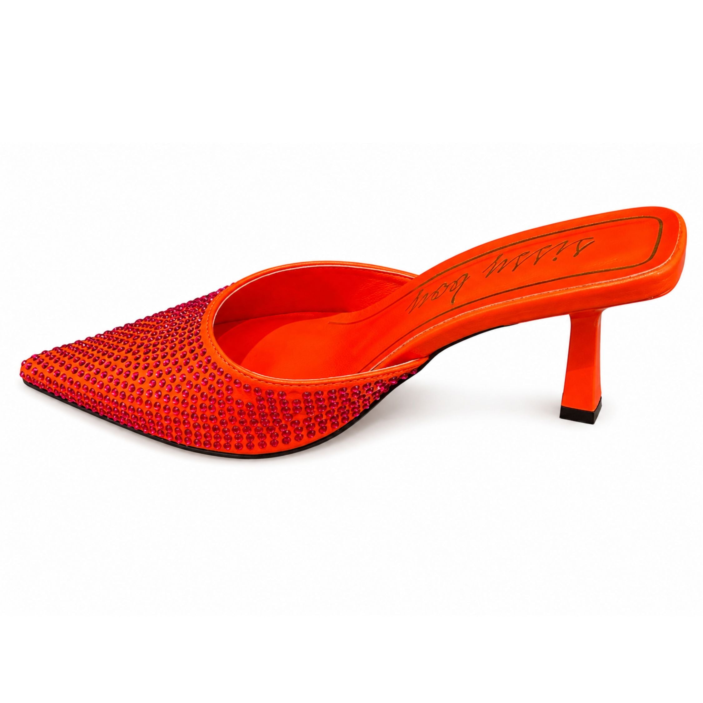 Sissy Boy Womens Open Back Court  Heels In Orange
