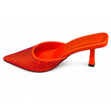 Sissy Boy Womens Open Back Court  Heels In Orange