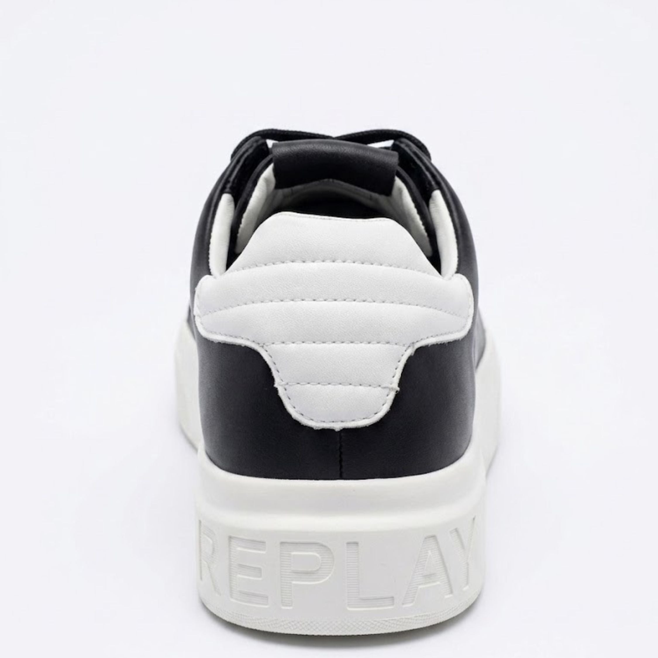 Replay Mens Notting Soft Sneakers In Black And White