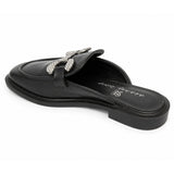 Sissy Boy Womens  Mule Loafer With Diamante Trim In Black
