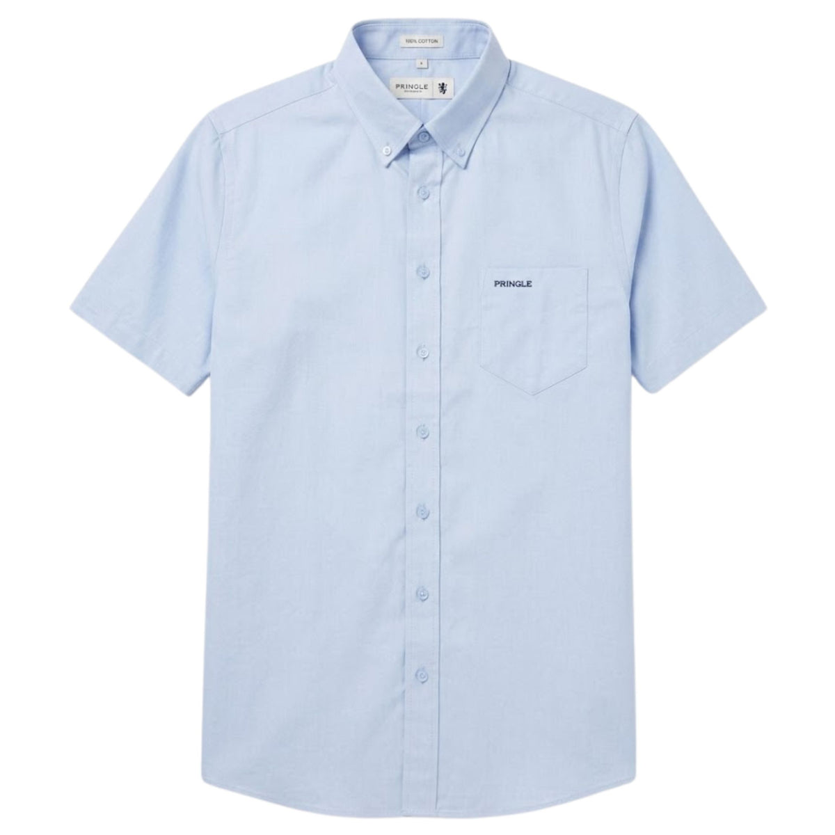 Pringle Mens Short Sleeve Classic Shirt In Light Blue