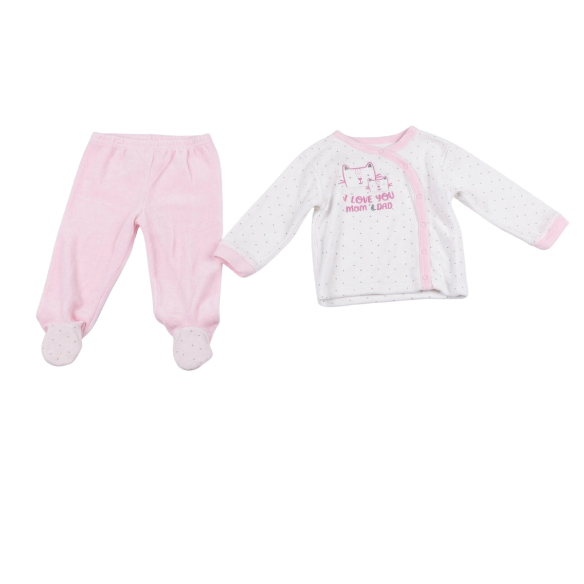 Valour Girls Grower 2 Piece Set In Pink & White