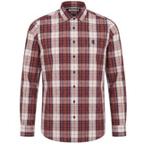 Pringle Mens Long Sleeve Tailored Mens Shirts In Red