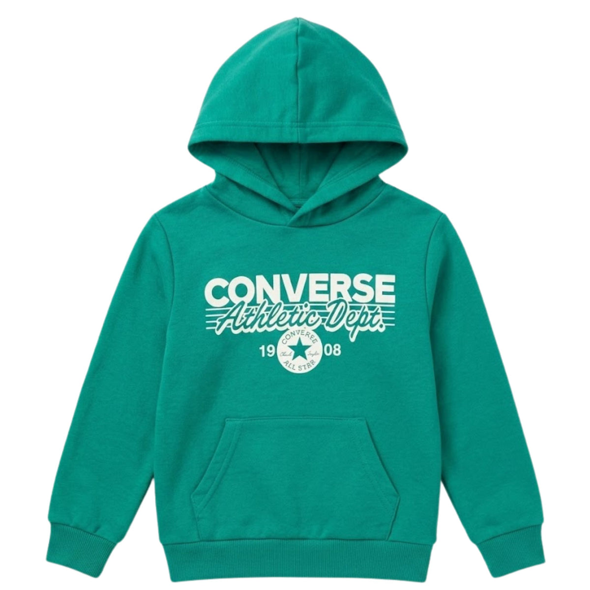 Converse Boys Bleacher Athletic Pull Over Hoodie In Green