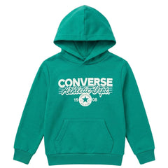 Converse Boys Bleacher Athletic Pull Over Hoodie In Green
