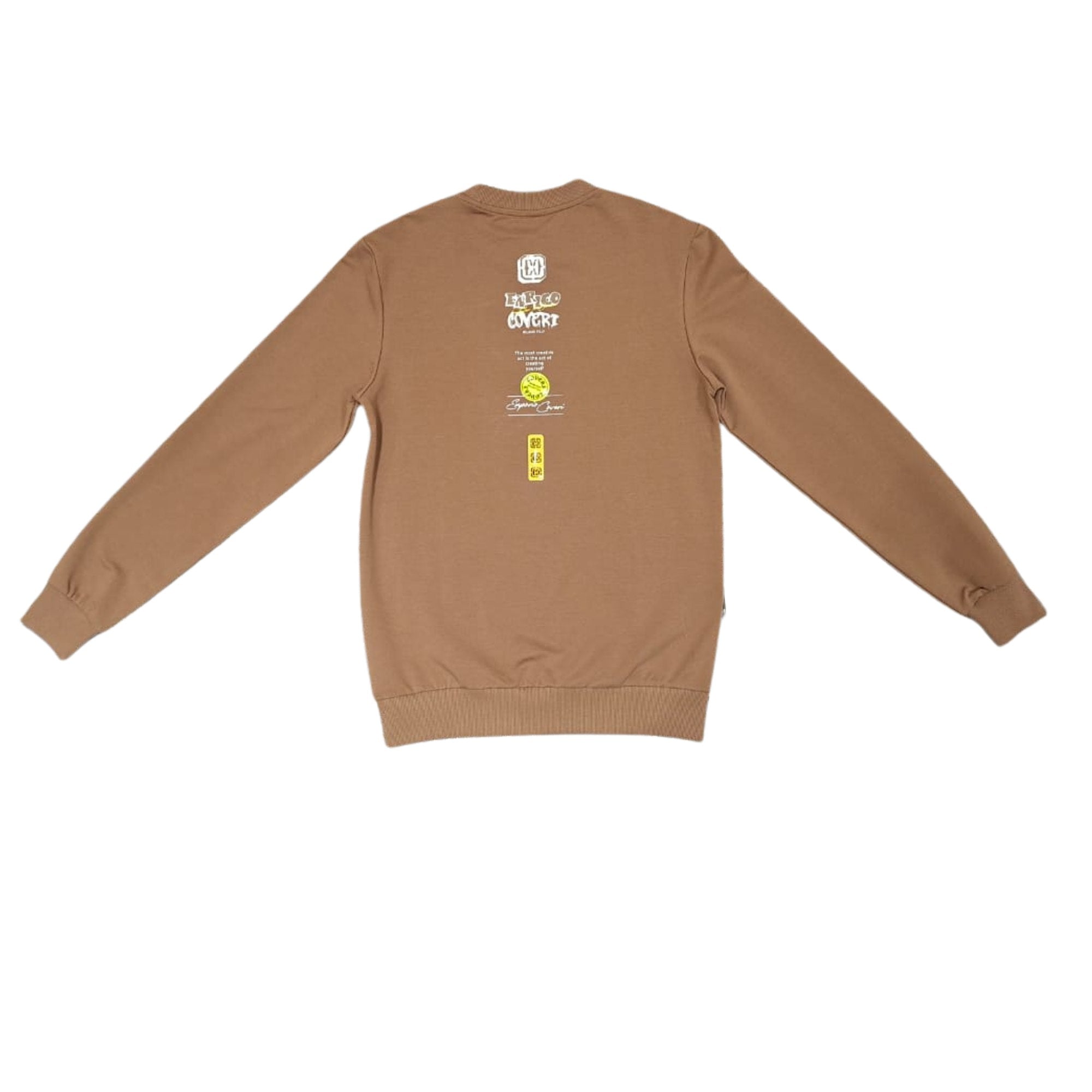 Enrico Coveri Mens 12 Sweatshirt In Camel