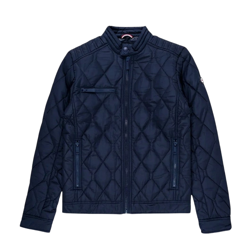Ben Sherman Mens Quilted Bomber Jacket In Navy