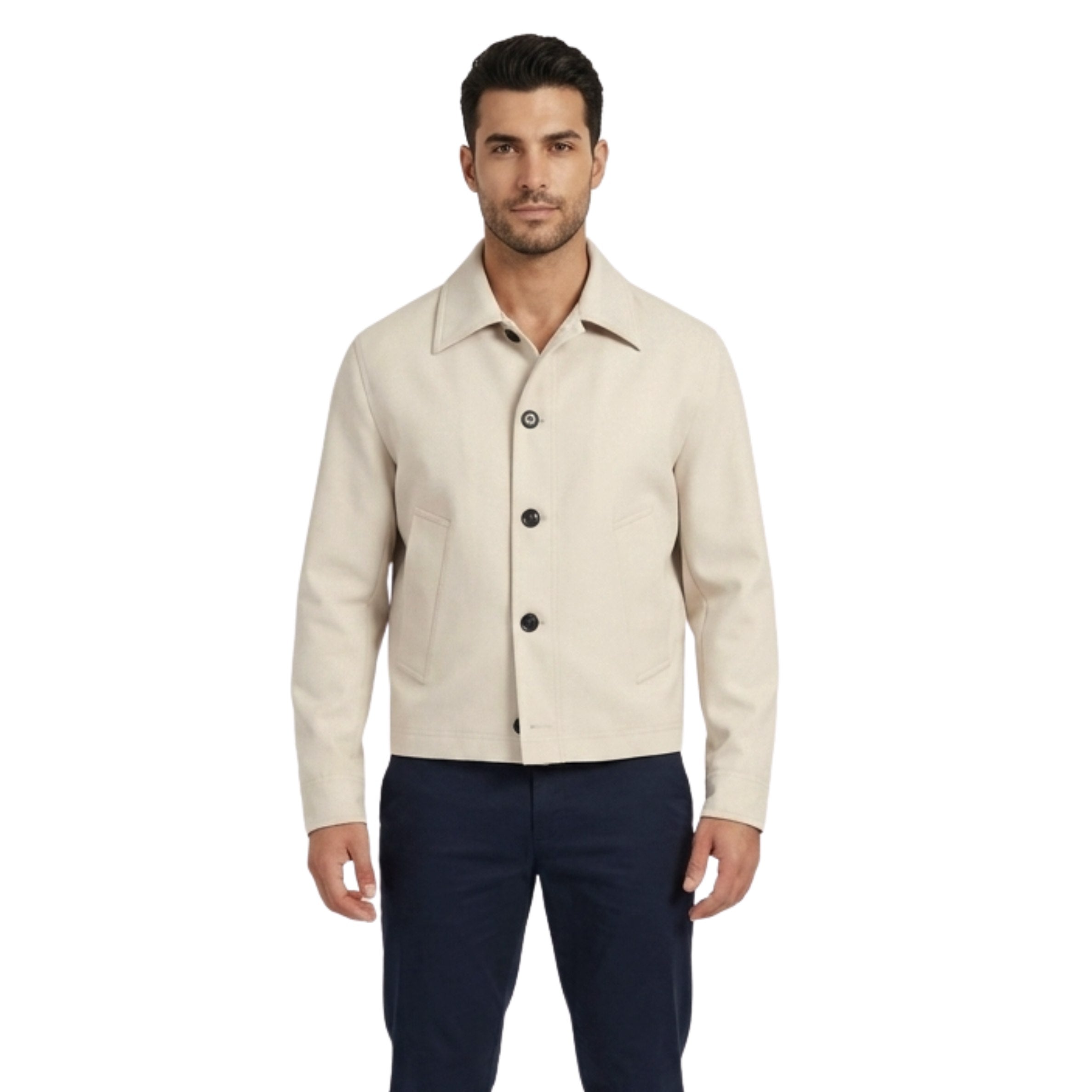 Antioch Mens Plain Jacket In Beige
