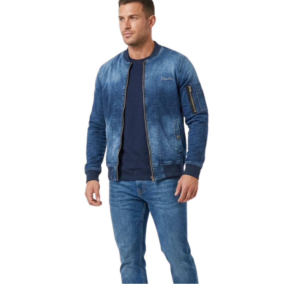 Vialli Mens Glaskow Jacket In Navy