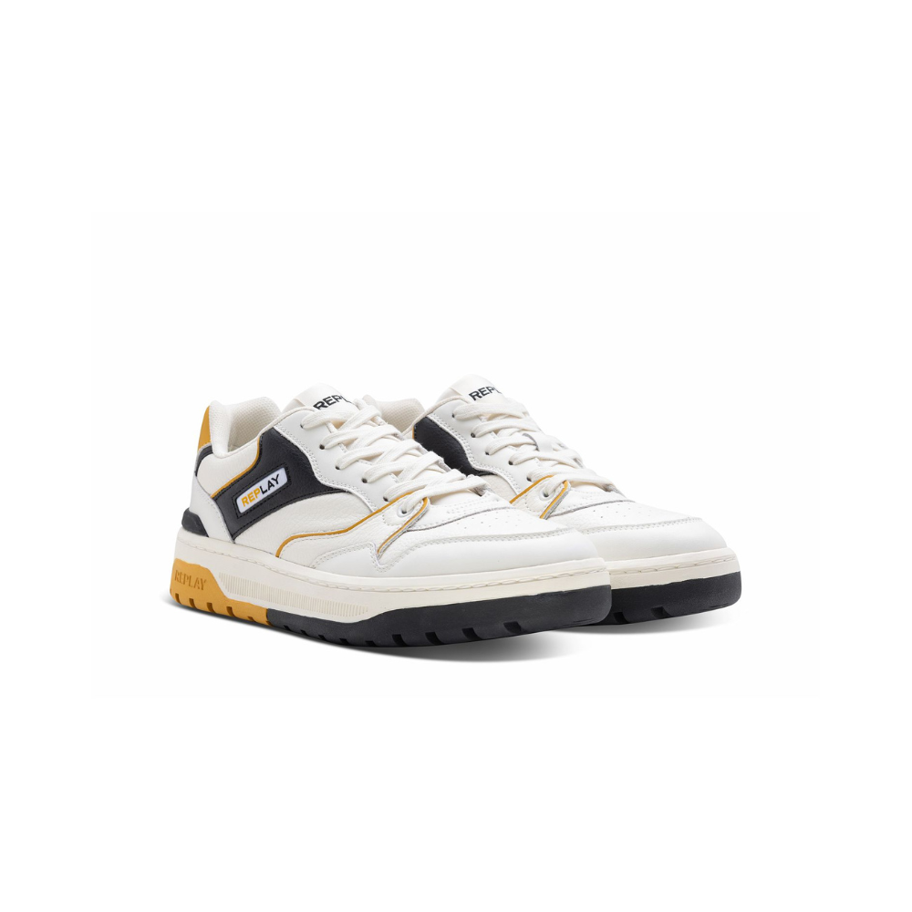 Replay Mens Gemini Action Shoes White Yellow