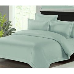 Tensel Silky Cotton 300T Duvet Covers In French Blue