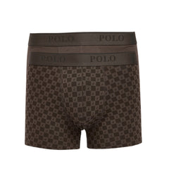 Polo Mens 2 Pack Boxers In Brown