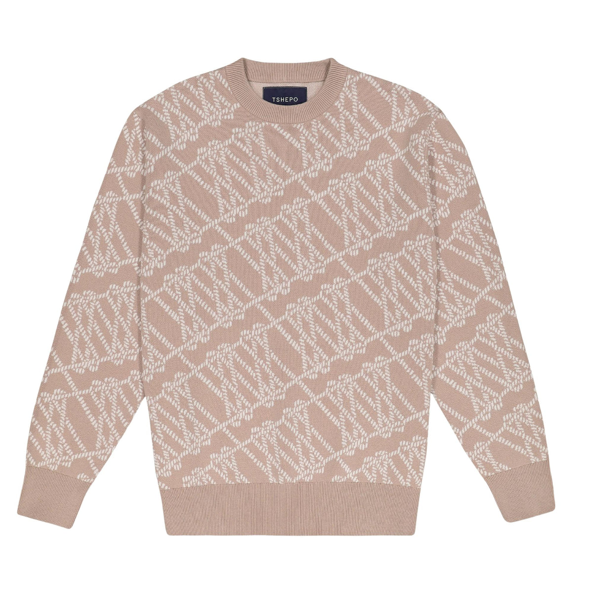 Tshepo Unisex Monogram Jersey Knit Beige