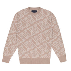 Tshepo Unisex Monogram Jersey Knit Beige