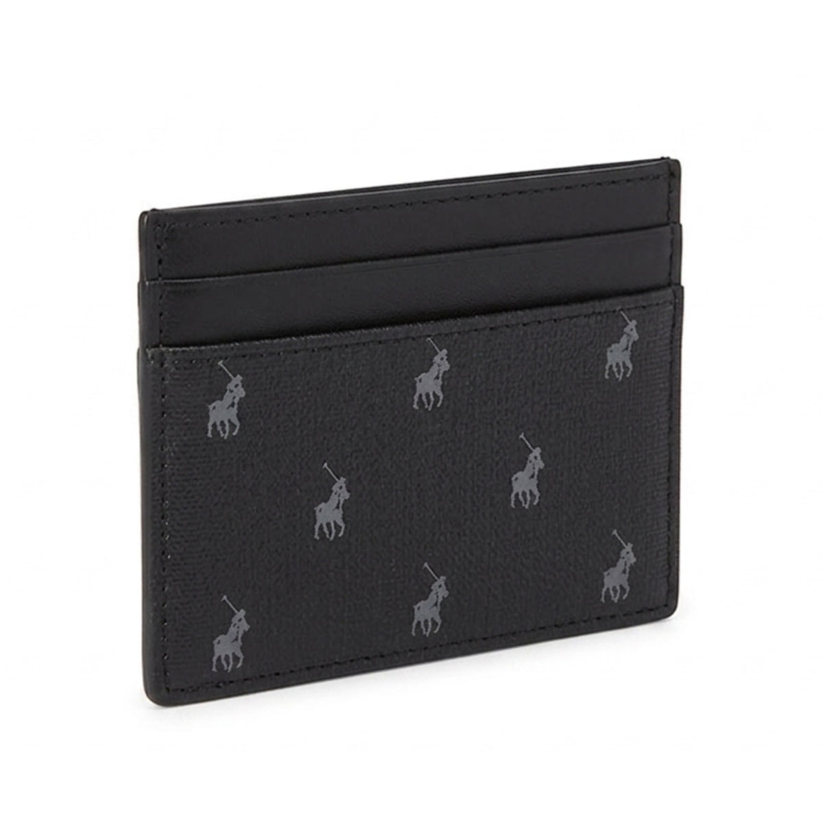 Polo Iconic Small Card Holder In Black