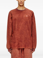 Diesel Mens T-Boxt-Ls Relaxed T-Shirt In Brick